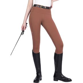 Harrison Howard Rider Breeches with Side Pockets Belt Loops Breathable Full-Seat Riding Pants Adds Grip & Safety for Riders