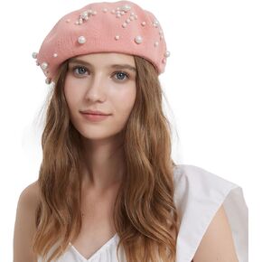 Summer French Pearl Beret Breathable Thin Beret Hat Beanie for Women Lady