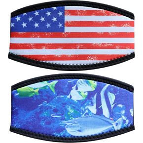 WEIENSC Neoprene Slap Straps for Diving Mask - Swimming Waterproof Mask Strap Cover (4 Pack, Unisex) | Magic Velcro Closure