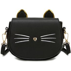 Cute Cat Purse for Teens Girls Kids Crossbody Bag Gift, White
