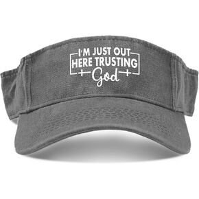 I'm Just Out Here Trusting God Caps Visor Hats for Adult Baseball Hat Stylish Baseball Hat