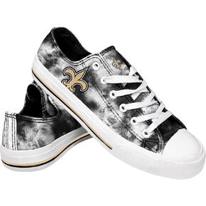 FOCO Cleveland Browns NFL Womens Glitter Low Top Canvas Shoes - 8