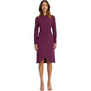 Maggy London Long Sleeve Wrap Cocktail, Wedding Guest, Or Valentine's Business Casual Work Dresses for Women