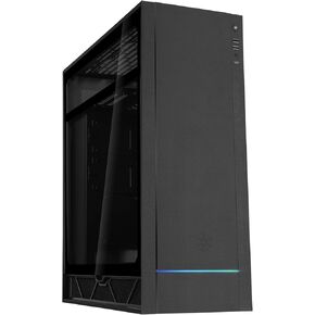 SilverStone Technology ALTA F1 Premium Tower case with Aluminum/Tempered Glass Exterior & Embedded ARGB, Silver (SST-ALF1S-G)