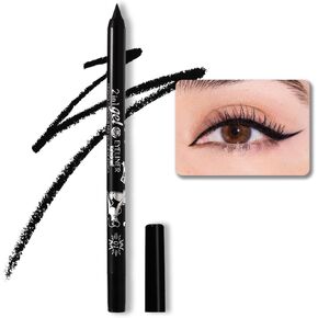 evpct 1Pcs Black Color Gel Glitter Eyeliner Pencils Set for Women Waterline Waterproof Smudge Proof lapiz de ojos delineador de ojos contra el agua Eye Liner Makeup,01# Black