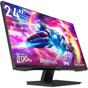 memzuoix 24 Inch FHD Computer Monitor 100Hz,IPS HDR PC Monitor HDMI Display, 1080P with Low Blue Light Eye Care, Build-in FreeSync,VESA Compatible, Black