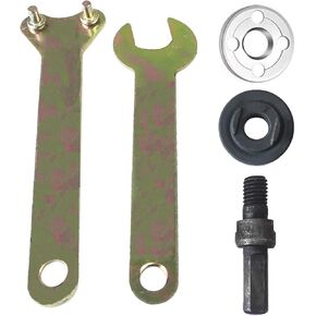 Hyamass 5 in 1 Electric Drill Conversion Angle Grinder Adapter Connecting Rod Kit with Wrench Variable Shaft Coupler Converter Tool,10mm Arbor Mandrel Adapter,Adapter Set for Most Small Angle Grinder