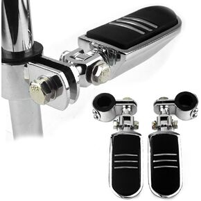 Motorcycle Universal Highway Pegs Foot Rests Fit Engine Guard Crash Bar 1-1/4" Or 1" Compatible with BMW Harley davidson Yamaha Honda
