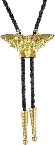 Western Cowboy Bolo tie for Men Women Vintage Gold/Silver Rooster/Death Head Moth Bolo Ties Necktie Gothic Punk Jewelry in Saudi Arabia