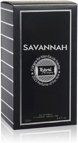 Hybrid & Company SAVANNAH Cologne for Men Eau De Toilette Natural Spray Masculine Scent 3.4 Fl Oz in Kuwait