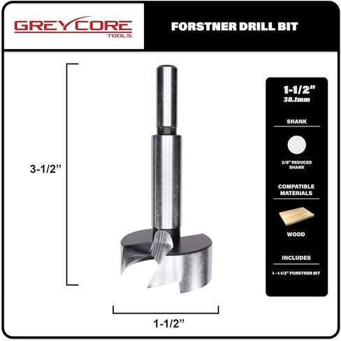 Greycore Tools 5/8 Inch x 3-1/2 Inch Forstner Drill Bit, High Speed Steel for Woodworking - Hardwood, Softwood and Plywood (5/8" Forstner) in Saudi Arabia