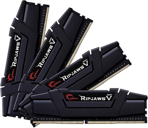 G.SKILL Ripjaws V Series (Intel XMP) DDR4 RAM 64GB (2x32GB) 3200MT/s CL16-18-18-38 1.35V Desktop Computer Memory UDIMM - Black (F4-3200C16D-64GVK) in Saudi Arabia
