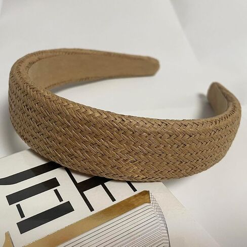 Springtime Set of 4 Fashion Solid Headbands for Women Girls 1.2inch Wide Braided Headband Fabric Hairbands with Tooth Non Slip Hairhoop Accesorries in Kuwait