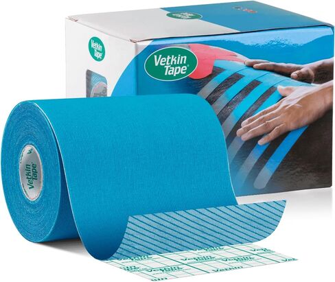 VetkinTape® Veterinary Kinesiology Tape Black | Kinesiology Tape for Horses & Dogs | Equine & Canine Kinesiotape | Latex Free and TÜV Quality Mark Certified Ktape | 4 inch | Pack of 1 Roll in Saudi Arabia