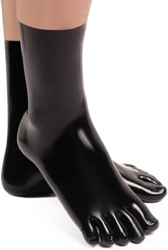 Latex Toe Socks for Clothing, Black Rubber Cosplay Party Socks in Saudi Arabia