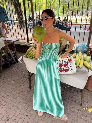 Sexy Bustier Maxi Dresses for Women – Elegant Casual Cotton Linen A-Line Strapless Dress for Vacation and Going Out in Saudi Arabia