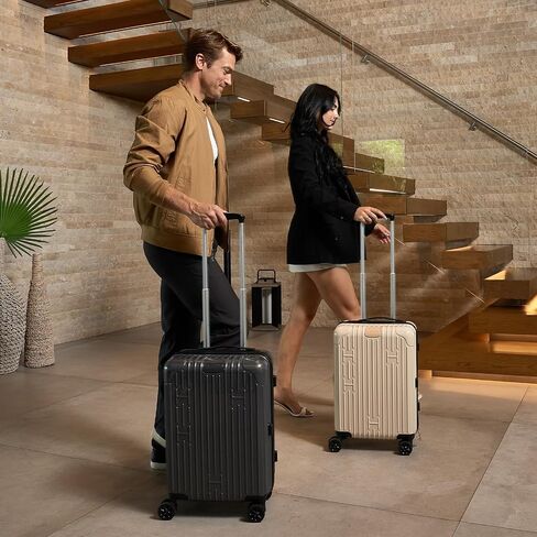 Aroma360 Hotel Collection - Durable Polycarbonate Expandable 20 inch Carry-On Luggage - High Performance 360° Spinner Wheels - Built-In Digital Weight Scale and TSA-Approved Lock - Black in Saudi Arabia