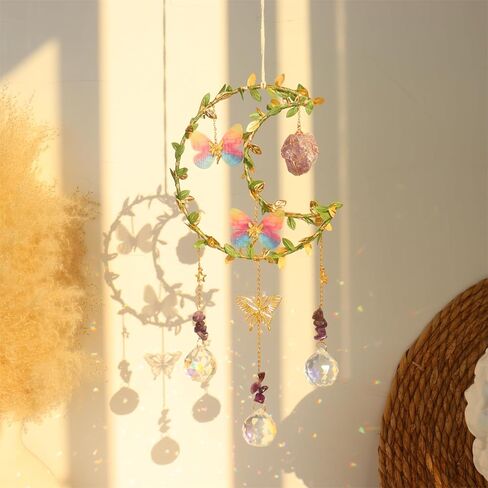 Suncatcher - جمشت القمر كريستال الشمس الماسك نافذة معلقة، هدايا سحرية للحظ السعيد للنساء في عيد الميلاد وعيد الشكر وعيد الميلاد الكريستال in Kuwait