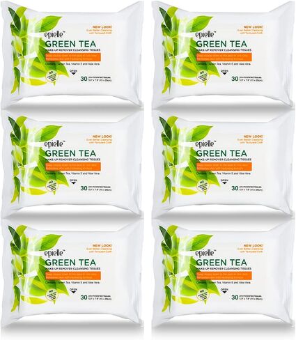 Epielle Argan Makeup Remover Cleansing Wipes | 30 Count, 6-Pack | Gentle Daily Facial Towelettes for All Skin Types | Removes Dirt, Oil, & Makeup | Essential Korean Skincare in Kuwait
