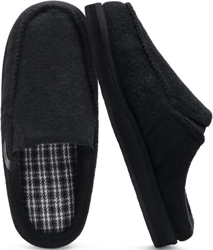 شبشب رجالي من ONCAI مع دعم قوس، فرو صناعي، مزيج من القطن عالي الكثافة، إسفنج ميموري فوم دافئ، سهل الارتداء، نعل مطاطي داخلي وخارجي، مقاس 7-16 in Kuwait