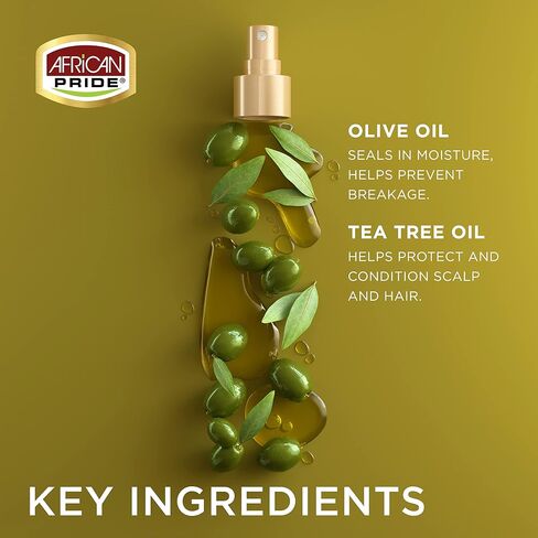 AFRICAN PRIDE Olive Miracle Braid Sheen Spray 12 Oz (438125) in Saudi Arabia