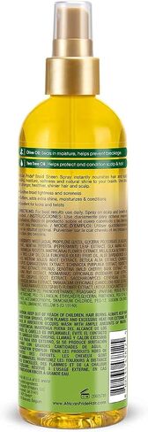 AFRICAN PRIDE Olive Miracle Braid Sheen Spray 12 Oz (438125) in Saudi Arabia