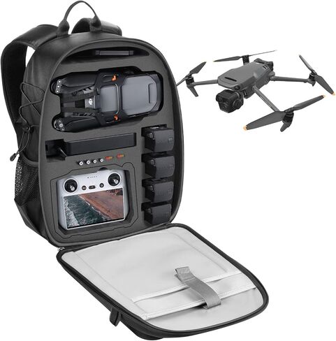 حقيبة ظهر احترافية من Smatree فقط لـ DJI Air 3، حقيبة ظهر صلبة مقاومة للماء لـ DJI Air 3 Fly More Combo/DJI RC 2 وملحقاتها (الطائرة بدون طيار والملحقات غير متضمنة) in Kuwait