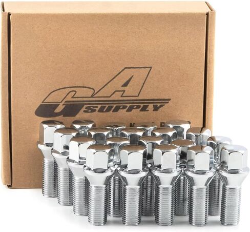 GAsupply 14x1.5 28mm Shank Lug Bolts, 20pcs Black Conical Seat 56mm Tall Lug Studs for Wheel Spacers, 17mm Hex in Saudi Arabia