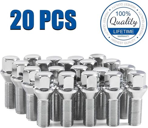 GAsupply 14x1.5 28mm Shank Lug Bolts, 20pcs Black Conical Seat 56mm Tall Lug Studs for Wheel Spacers, 17mm Hex in Saudi Arabia
