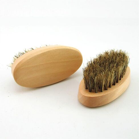 2 Pack 5.7" Bamboo Handle Dry Facial Cleansing Brush with Natural Boar Bristles, Face Brush Cleanser Skin Care Exfoliating Brush Scrubber. in Saudi Arabia
