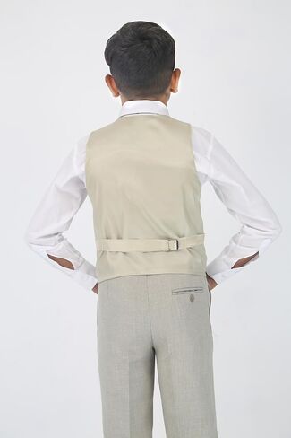 Boys Textured 6-Piece Formal Suit - Slim Fit for Pageboy, Wedding, Communion, Ages 1-16 in Saudi Arabia