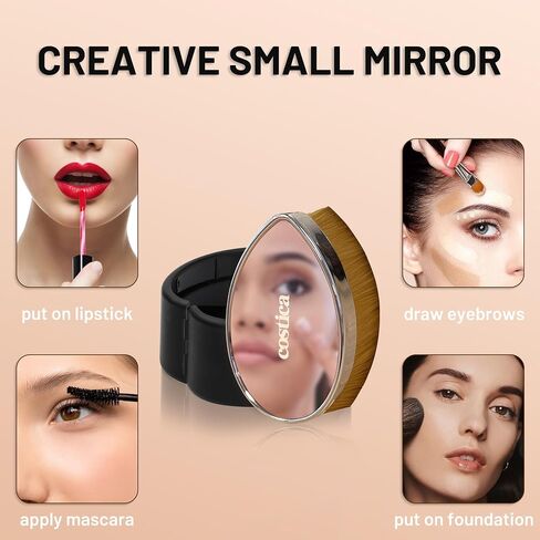 COSTICA Foundation Brush 2 Pack Foundation Makeup Brush, Flat Top Flawless Foundation Brush for Liquid Makeup, Kabuki Brush for Blending, Liquid, Cream or Flawless Powder with Portable Case(Black) in Saudi Arabia