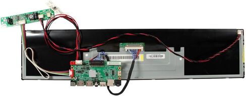 VSDISPLAY 24 بوصة 1920X360 IPS شاشة LCD بنمط شريط ممتد DV240FBM-NB0 مع لوحة تحكم LCD HD-MI USB SD AV LCD، لشاشة خزانة الألعاب DIY / لوحة عرض الإعلانات / اللافتات الرقمية in Kuwait