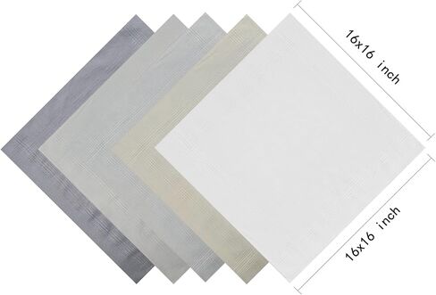5 Pack Handkerchief Mens Cotton Luxury Hot Silver Gift Box Set, Vintage 40x40cm Fancy Design Pocket Square Hankie Gift Pack in Saudi Arabia