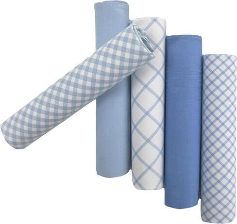 5 Pack Handkerchief Mens Cotton Luxury Hot Silver Gift Box Set, Vintage 40x40cm Fancy Design Pocket Square Hankie Gift Pack in Saudi Arabia