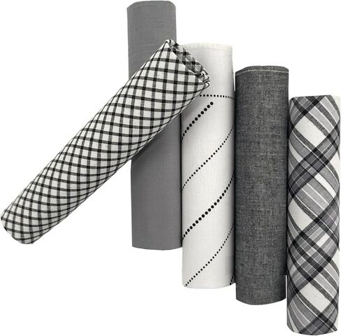 5 Pack Handkerchief Mens Cotton Luxury Hot Silver Gift Box Set, Vintage 40x40cm Fancy Design Pocket Square Hankie Gift Pack in Saudi Arabia