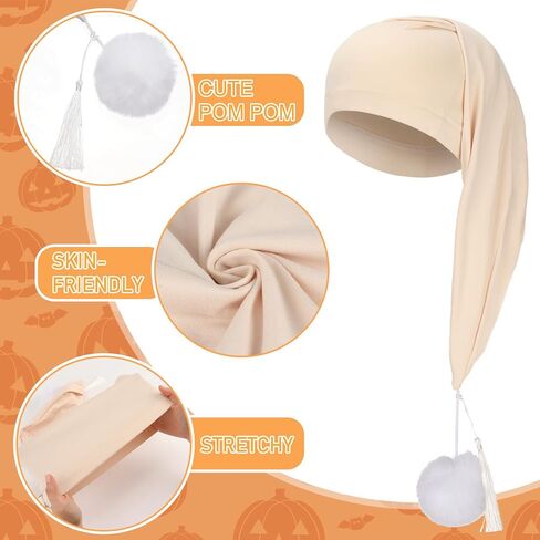 2 Pcs Night Sleeping Cap Men Adjustable Drawstring Sleep Night Cap with Pom Pom for Costume Daily Party Supplies in Saudi Arabia