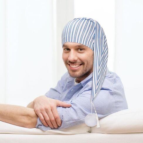 2 Pcs Night Sleeping Cap Men Adjustable Drawstring Sleep Night Cap with Pom Pom for Costume Daily Party Supplies in Saudi Arabia