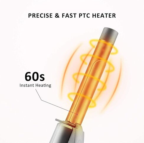 مكواة تجعيد الشعر اللاسلكية من Aokitec مقاس 3/4 بوصة مع بطارية 5200 مللي أمبير في الساعة، تسخين فوري يصل إلى 420 درجة فهرنهايت، عصا تجعيد لاسلكية بشحن USB، مكواة شعر محمولة للسفر (قفاز متضمن) in Kuwait