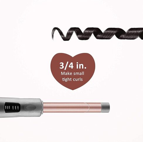 مكواة تجعيد الشعر اللاسلكية من Aokitec مقاس 3/4 بوصة مع بطارية 5200 مللي أمبير في الساعة، تسخين فوري يصل إلى 420 درجة فهرنهايت، عصا تجعيد لاسلكية بشحن USB، مكواة شعر محمولة للسفر (قفاز متضمن) in Kuwait