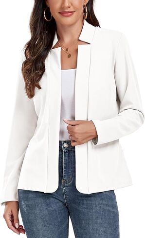 Womens Blazer Long Sleeve Open Front Lightweight Work Office Blazer Suit Jackets with Pockets in Saudi Arabia