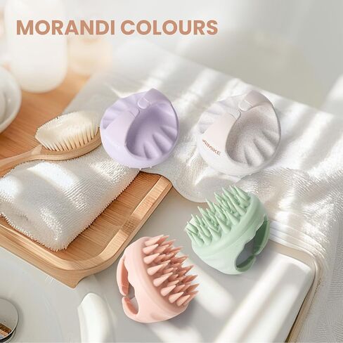 فرشاة شامبو لتدليك فروة الرأس من إيميك، منظف فروة الرأس لإزالة القشرة، فرشاة مقشر فروة الرأس مع السيليكون الناعم، مدلك فروة الرأس لنمو الشعر، فرشاة استحمام لفروة الرأس الجافة والرطبة، باللون الأخضر in Kuwait