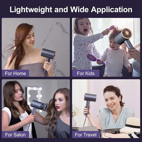Ionic Hair Dryer, 1800W Negative Ion Hairdryers Blow Dryer, Professional Hair Dryers with 3 Heat Settings, 2 Speeds, 1 Magnetic Nozzle, for Men, Women, Kids, Home, Travel, Salon in Saudi Arabia