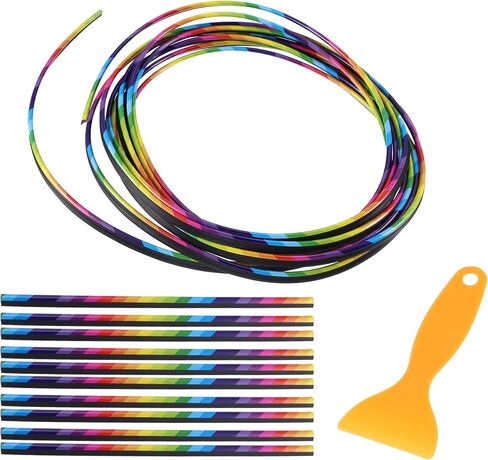 Motoforti Universal Car Air Conditioner Vent Outlet Trims, Interior Accessories, Car Decorative Filler Insert Strip Line, 5m 16.4ft, PVC, Red, 1 Set in Saudi Arabia