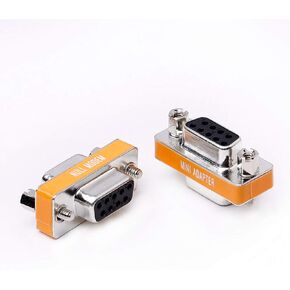 KINGDEE INC DB9 Null Modem Female to Female Slimline Data Transfer Serial Port Adapter 5 Pack