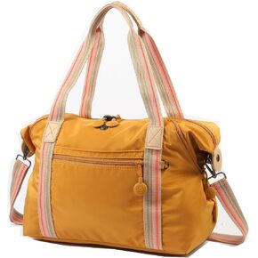 Anti-theft Nylon Tote Bag with Lock Lightweight Handbag for Women Work Bag Crossbody Travel Bag Top Handle Satchel Purse