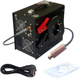 NUOGE Pcp Air Compressor,4500Psi 30Mpa Powered by Car 12V DC or Home 110V AC W/Converter Paintball/Scuba Tank Compressor Pump