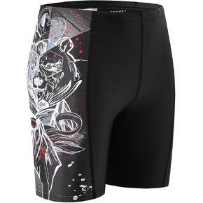 HUGE SPORTS Men's Swim Jammers Quick Dry Jammer Swimsuit Atheletic Racing Swim Shorts