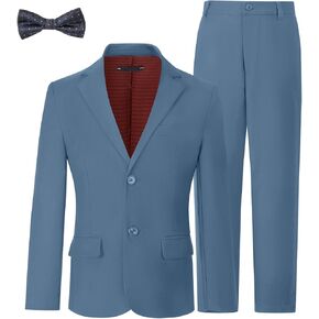 Boys' Suits 2-Piece Formal Slim Fit Suit Set for Boys Wedding Ring Bearer Outfit with Blazer and Pants