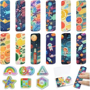 48 Pieces Anxiety Sensory Stickers with 2 Textured Stickers-Calming Stickers for Kids & Adults - Anxiety Relief Sensory Strips for Office & Classroom Must Haves